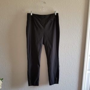 Black Stretch Ankle Work Pants